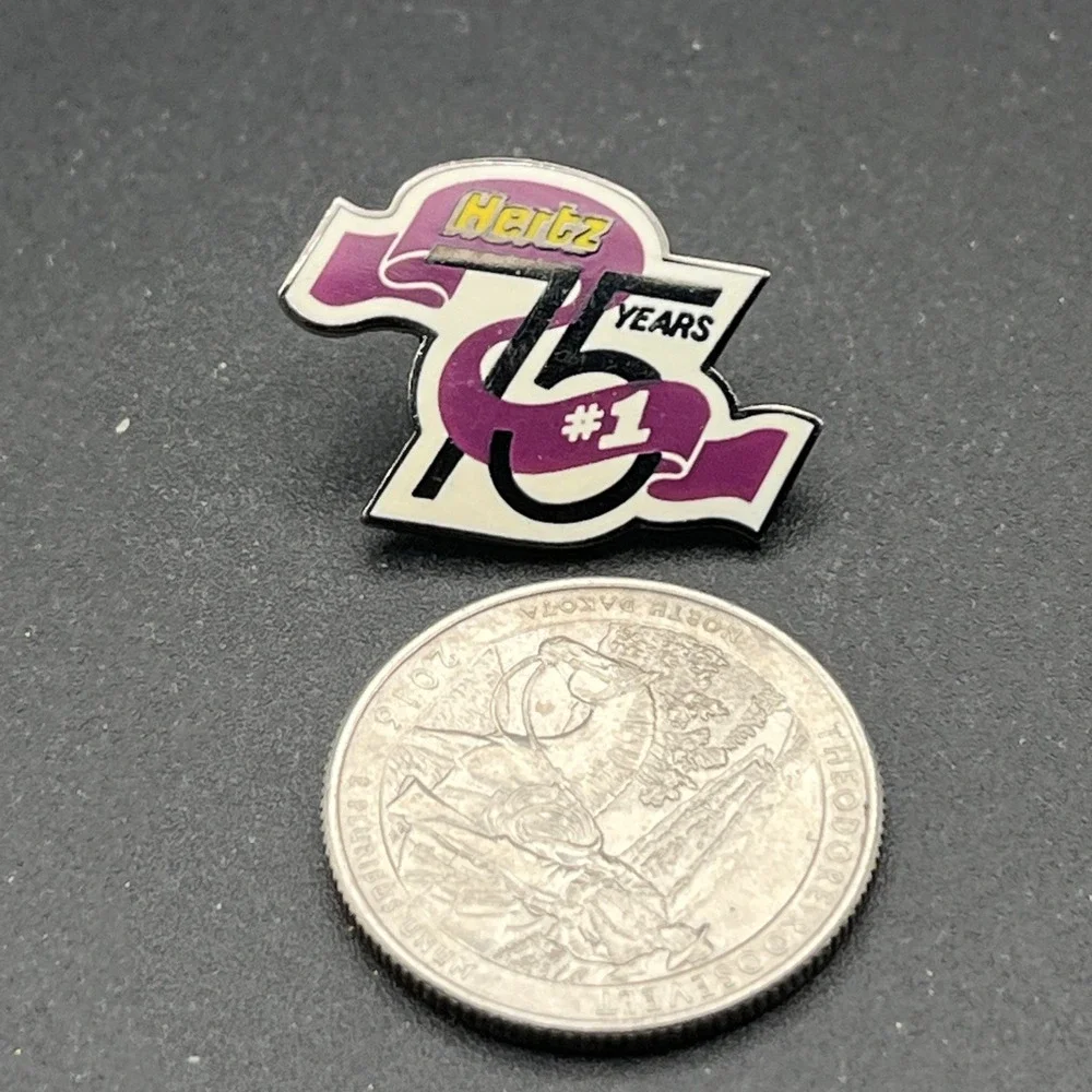 Hertz‎ Rental Cars 75 Year Anniversary Lapel Hat Pin